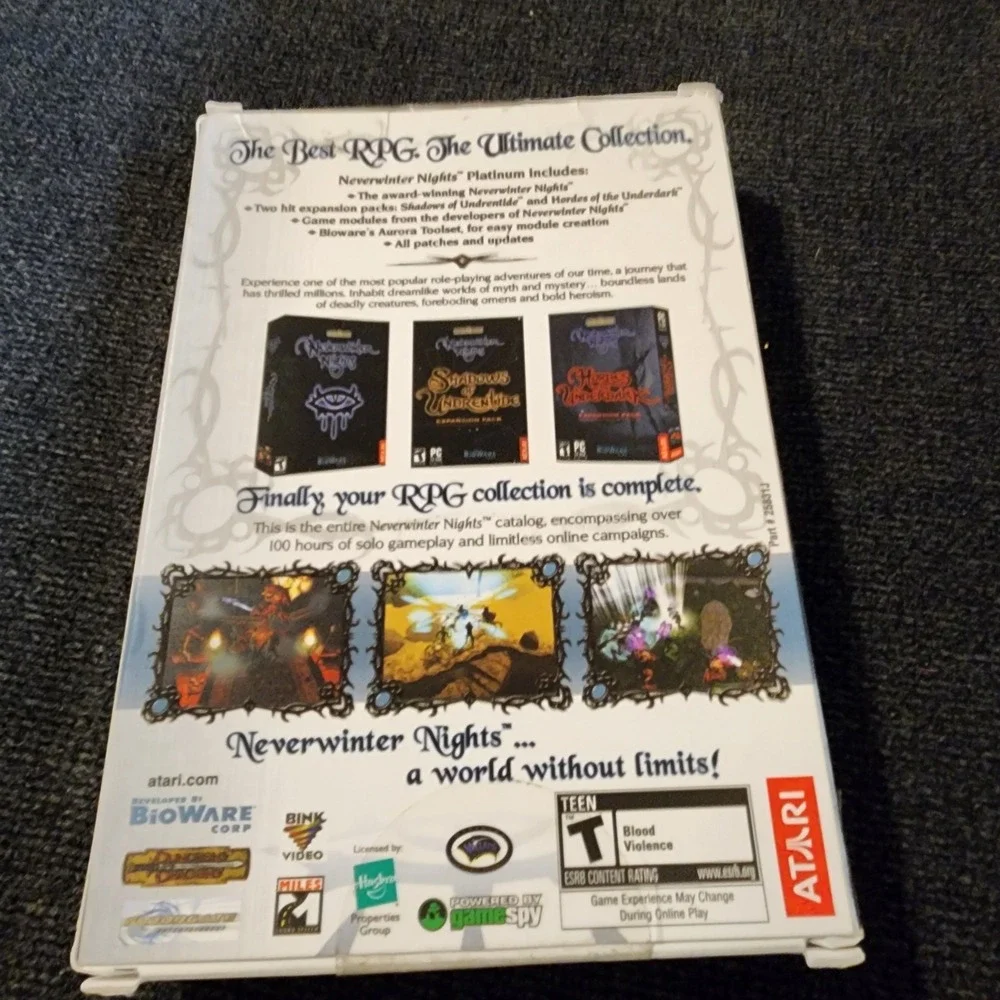 Neverwinter Nights: Platinum -- DVD‎ Edition (PC, 2004) Case And Booklet ONLY